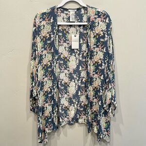 NWT Lucky Brand Floral Kimono - One Size